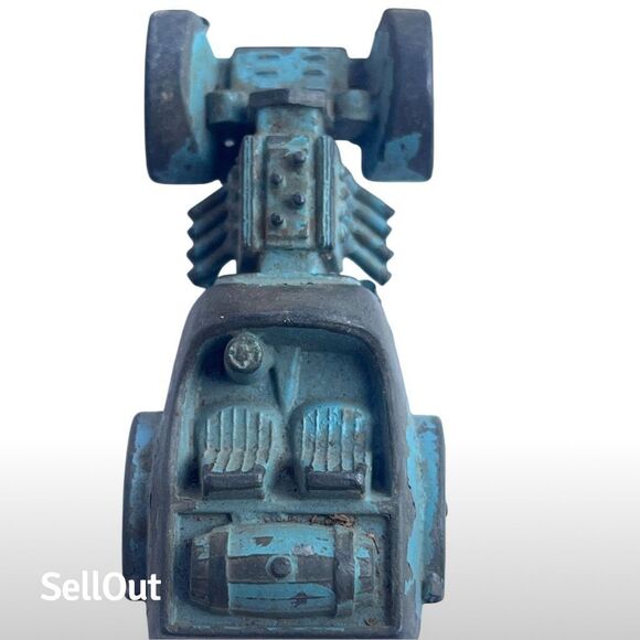 Vintage TootsieToy Blue Hot Rod Roadster Diecast Car - Picture 9 of 9